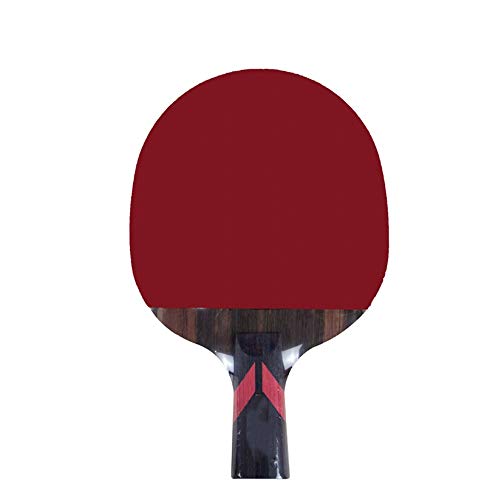 CuteLife Paleta de Ping Pong Individual largas y Cortas de Carbono de Madera de 6 Estrellas inversa Doble de Goma Formación de Adultos Estudiante Tabla Raqueta de Tenis Raquetas Pro Premium