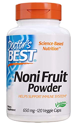 Doctor's Best, Noni Fruit Powder ( Polvo de Fruta ), 650 mg, 120 Cápsulas, sin soja, sin gluten