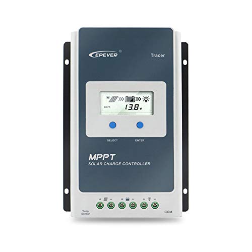 EPEVER® 20A MPPT Controlador de Carga Solar Identificación Automática de 12V/24V con Pantalla LCD para Estaciones Base de Comunicación y Sistemas Domésticos - Tracer 2210AN