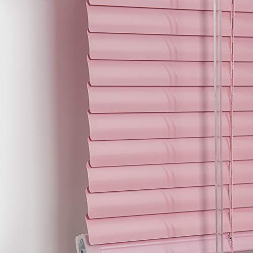 Estor enrollable persianas venecianas Persiana veneciana de aluminio rosa, mini persianas impermeables anti-UV para oscurecimiento de ventanas con accesorios, 45 cm / 65 cm / 85 cm / 105 cm / 125 cm /