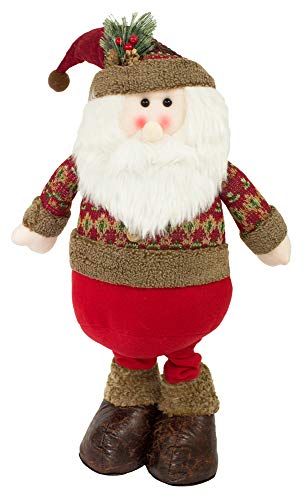 Figura decorativa de Papá Noel para Adviento y Navidad – Figura de pie con patas extensibles – 80 x 34 cm
