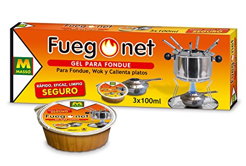 FUEGO NET Fuegonet 231112 Gel para Fondues, Transparente, 3x8.5x26.5 cm