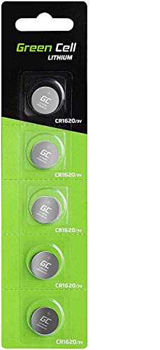 Green Cell 1620 - Pila de botón de Litio 3V, (1620 / CR1620 / CR 1620), diseñada para Dispositivos electrónicos, 5 Unidades