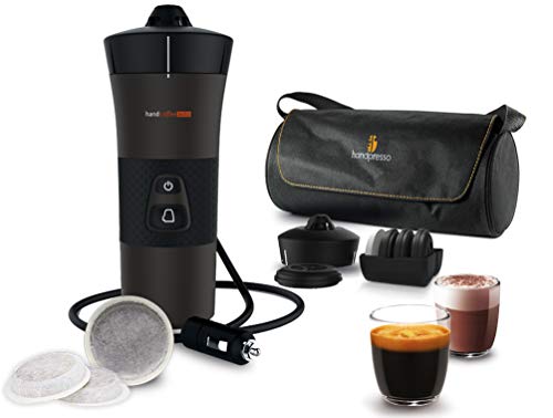 HANDPRESSO Handcoffee Travel Pack 21001 cafetera portátil 12 V Senseo compatible para coche y accesorios multi bebida
