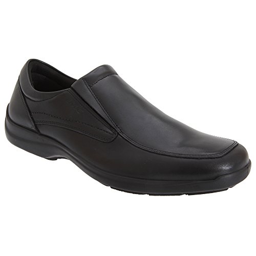 IMAC - Zapatos Casuales de Piel Modelo Gusset Twin Hombre Caballero - Trabajo/Oficina (42 EUR) (Negro)