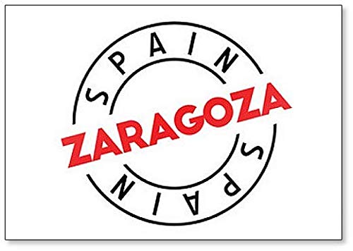 Imán para nevera con diseño de sello de Zaragoza
