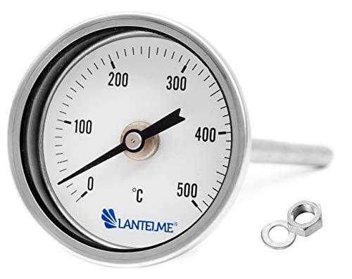 Lantelme Horno de 500 ° c Grados/tandoor, Horno/Parrilla/Fumador/Fumar termómetros analógicos y bimetálico. 15 cm de Largo