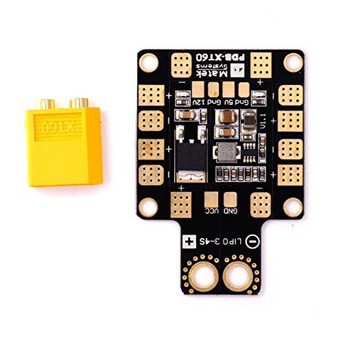 LHI Power Distribution Board PDB-XT60 with 5V&12V Output Support up to 6 Esc for X or H Design FPV Racing Quadcopter