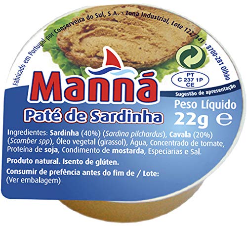 Manna - Paté de Sardina (24x22gr) - Pack 24 ud x 22 gr