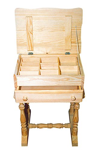 Mueble Costurero. En madera de pino macizo. En crudo, para pintar. Medidas (ancho/fondo/alto): 50 * 40 * 65 cms.