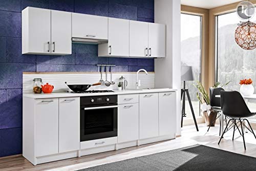 Muebles de Cocina Completa Bona Blanco 240 cm