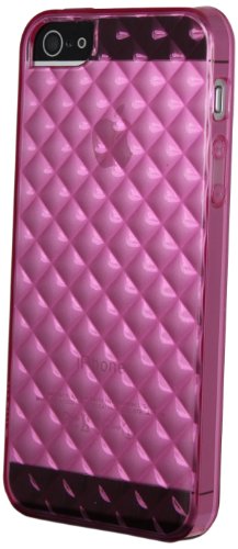 Muvit MUSKI0095 - Carcasa y protector de pantalla para iPhone 5, color rosa