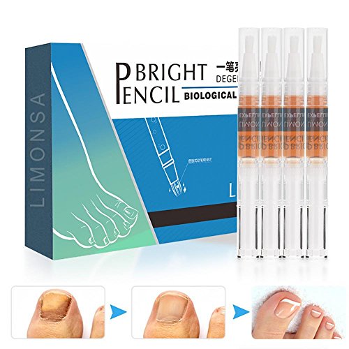 Nail Treatment Essence, 4pcs Natural Effective Nail y Foot Essence Pen Anti Fungus Nail Solution, Nail Shiny Nail - 30ml
