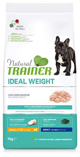 Natural Trainer Ideal Weight – Alimento para Perros pequeños y Adultos con Carnes Blancas, 7 kg