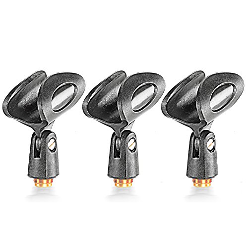 Neewer® Paquete de 3 Soportes universales para micrófono con adaptadores de Tuerca de Metal Macho de 5/8 Pulgadas a Hembra de 3/8 Pulgadas para micrófonos de Mano