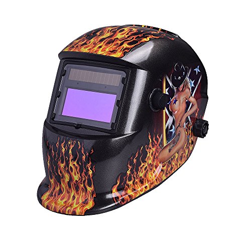 nuzamas funciona con energía solar auto oscurecimiento soldadura casco máscara de soldadura cara protección para Arc Tig Mig de Molienda de corte por plasma con pantalla de ajustable gama DIN4/9-13