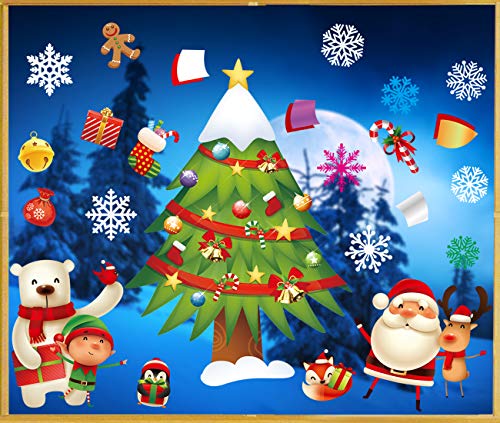 O-Kinee Navidad Pegatina de Pegatina Ventana de Pared Tienda De PVC Pegatina De Pared Decoració De Navidad Copos De Nieve Pared Decoración Pegatina de Pared (Navidad 5)