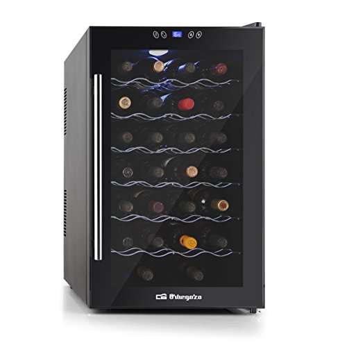 Orbegozo VT 3010 – Vinoteca 28 botellas, 80 litros de capacidad, temperatura regulable, panel táctl, display digital, luz LED, dual-zone, 130 W