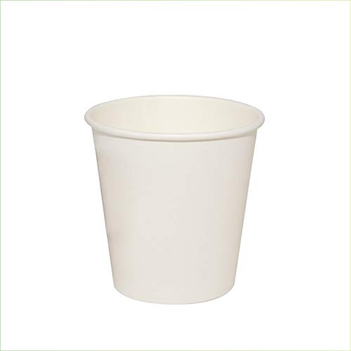 Palucart - 100 vasos de papel para agua, 180 ml, color blanco biodegradables