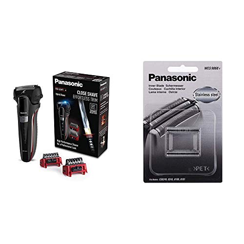 Panasonic ES-LL41-K503 Afeitadora, Recortadora y Perfilador Todo en Uno, Wet&Dry, 3 Cuchillas + Panasonic WES9068Y1361 Recambio de Lámina Interior de Afeitar