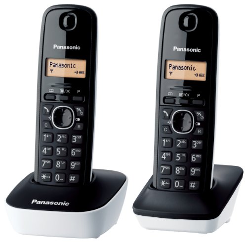 Panasonic KX-TG1612 - Teléfono (DECT, 50 entradas, Identificador de Llamadas) Color Blanco, Negro [Versión Importada]