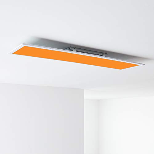 Panel LED de techo, 120 x 30 cm, 40 W, cambio de color RGB mediante mando a distancia, 2700-6500 K, metal/plástico, color blanco