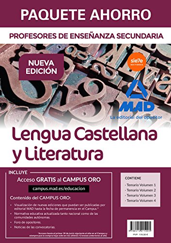 Paquete Ahorro Lengua Castellana y Literatura Cuerpo de Profesores de Enseñanza Secundaria