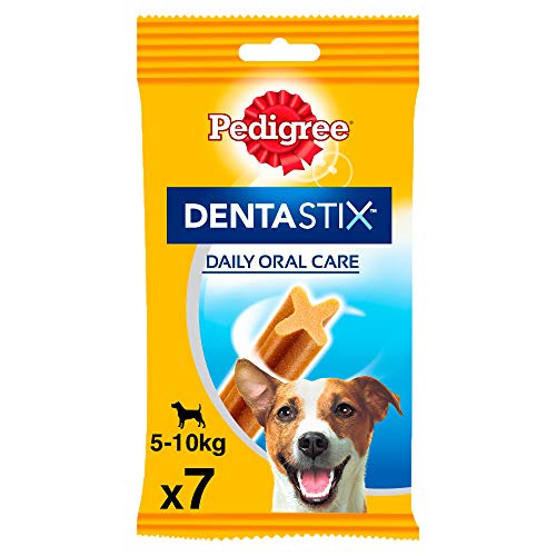 Pedigree Pack de Dentastix de uso Diario para la Limpieza Dental de Perros Pequeños (10 Packs de 7ud)