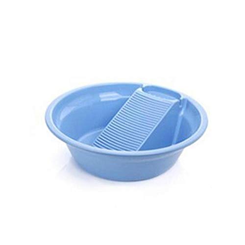 Pila de plástico con lavadero espesado Pila Para lavado de la ropa interior de bebé plástico Lavabo, Azul