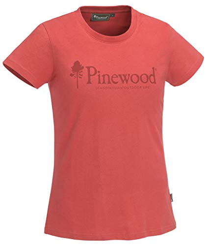 Pinewood Outdoor Life Camiseta, Mujer, Coral, Extra-Small