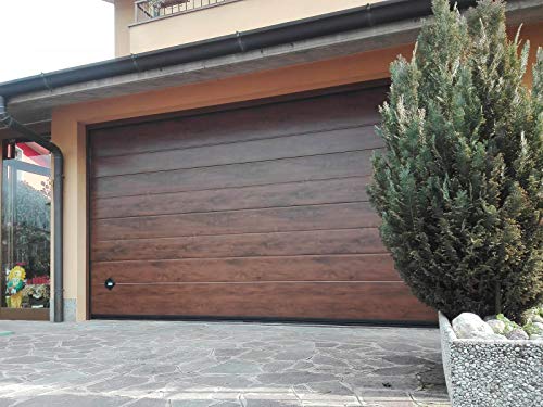 Puerta para garaje sección Cupis (2000 x 2250 mm, imitación madera nogal)