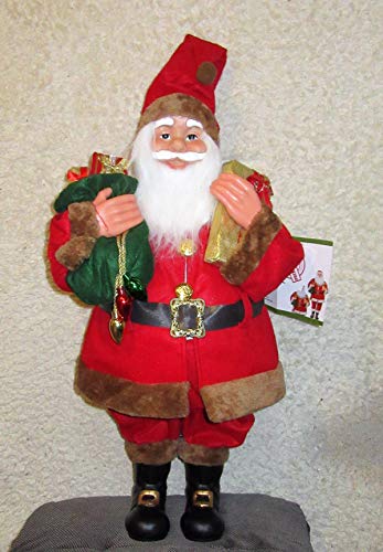 Rofu - Figura de Papá Noel, 80 cm de alto, patas extensibles, Navidad