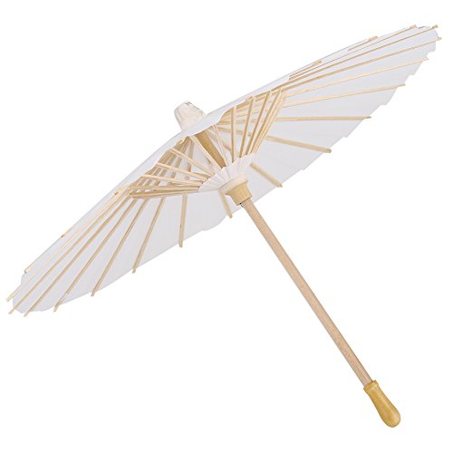 Sombrillas de papel, Haofy Blanco Paraguas de Papel, Chino/Japonés Papel Parasol para DIY Pintura, Decoración para Boda Novia Partido Photo Prop