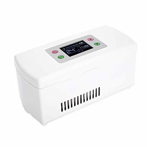 YUXINCAI Refrigerador De Refrigerador para Viajar A Domicilio, Congelador De Viajes Portátiles Congelador De Insulina Diabética Y Calentador Mini Fridge Caja De Caja Cooler
