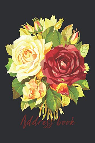 Address book for email and passwords: Password book for seniors with tabs. Username and password organizer. Password book with alphabetical tabs 6x9. ... the cover (bouquet of red and white roses).