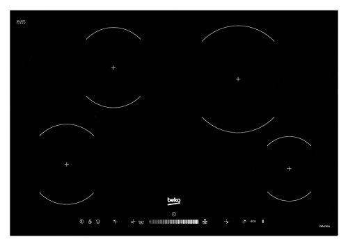 Beko HII 84501 HT - Cocina de inducción eléctrica (77 cm, placa de inducción, 80 cm), color negro