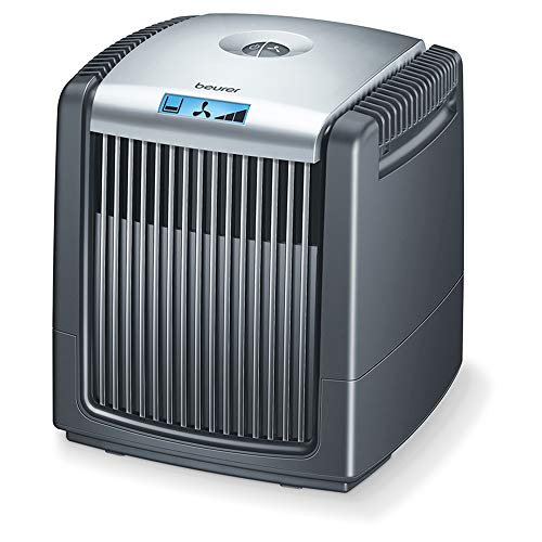 Beurer LW 230 - Humidificador y purificador de aire en un solo dispositivo, para habitaciones de hasta 40 m², elimina el polvo, el polen, los pelos de animales y los olores del aire, color negro