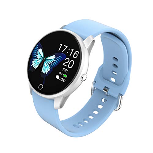 BIGCHINAMALL Relojes Inteligentes Pulsera Actividad Smartwatch Mujer (Azul)