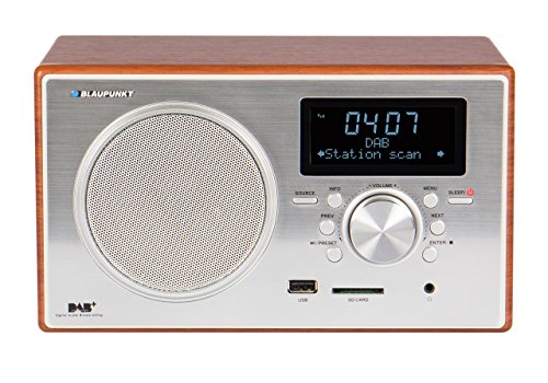 BLAUPUNKT RXD 35 de Radio Digital Dab, FM, Pantalla de Cristal líquido (USB, Lector de Tarjetas SD, función de Despertador) marrón
