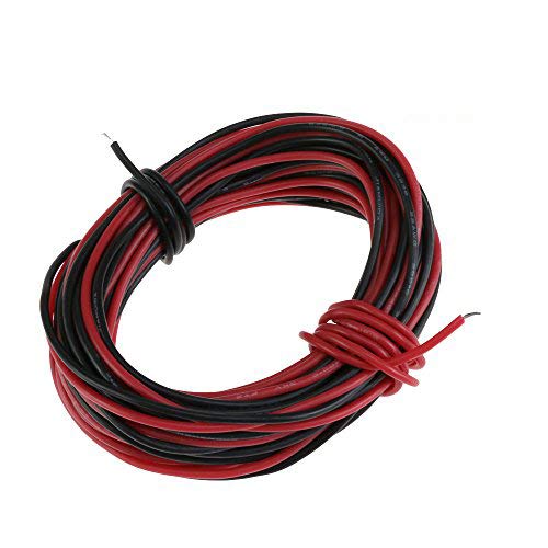 Cable de alambre eléctrico cubierto de silicona resistente a altas temperaturas, suave y flexible, rojo y negro, de cobre trenzado, 10 AWG, 12 AWG, 14 AWG, 16 AWG, 18 AWG, 20 AWG, 22 AWG