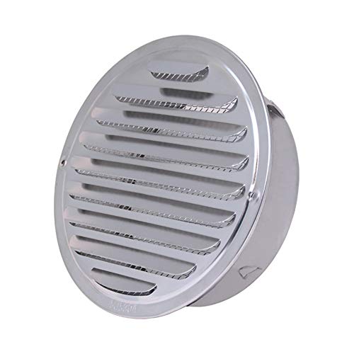 Cubiertas de escape de acero inoxidable Esfera salida de aire Rejilla de ventilación Espesar la capilla de montaje en pared para el baño Vents de cocina ventilador y las rejillas (120mm)