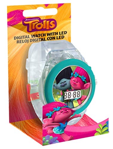 Disney- Trolls Reloj Digital con luz LED, TR17059