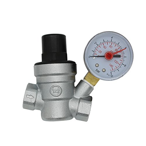 DN15 DN20 válvula presión reductora cromado regulador presion agua con manómetro indicador presion agua 1/2 3/4 pulgada