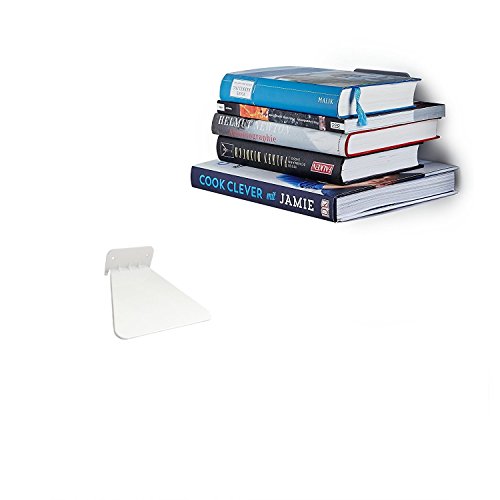 Ducomi® estantería Invisible para los Libros - Plataforma retráctil para la decoración de su casa del Estilo y la Elegancia (White)