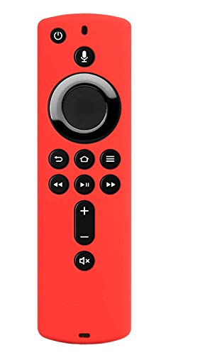 Ducomi - Funda con mando a distancia para Fire TV Stick 4K/Fire TV (3ª generación), compatible con mando a distancia Alexa de segunda generación – Funda protectora de silicona (Red)