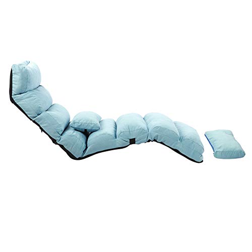 EBTOOLS - Asiento de suelo acolchado con respaldo ajustable, sofá cama, silla de suelo acolchada, cómoda con respaldo y reposacabezas, sofá perezoso