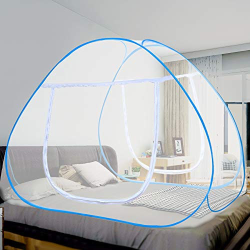 El toldo neto de la cama del mosquito emerge para arriba las mordeduras anti del mosquito de la puerta doble plegable - 2 años de garantía (180 * 200 * 150cm)