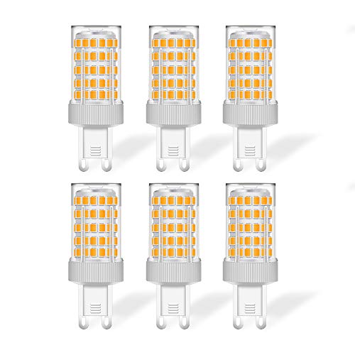 Eofiti Bombillas LED G9 10W Equivalentes a Halógeno de 80W, Lampara G9 LED Blanco Cálido 2700K 900lm, Ángulo de Luz de 360°, AC 220V-240V Alto CRI, Casquillo G9 Bombilla de Bajo Consumo - 6 unidades