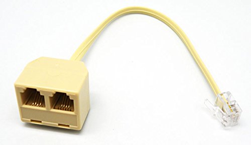 Euroconnex - Cable telefonía, PROLONGADOR DOBLE, 6P4C, 0.15m