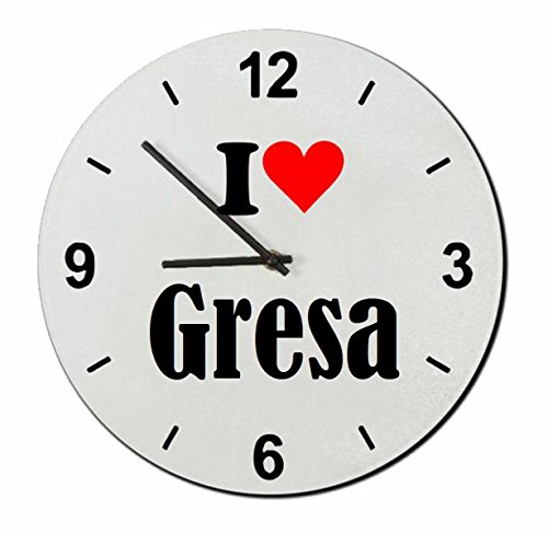EXCLUSIVO: Vidrio de reloj "I Love Gresa" una gran idea para un regalo para su pareja, colegas y muchos más! - reloj, Regaluhr, Regalo, Amo, Made in Germany.